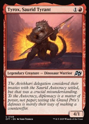 Tyrox, Saurid Tyrant - Foil<br /><span class="collector-number">Collector No. 149</span>