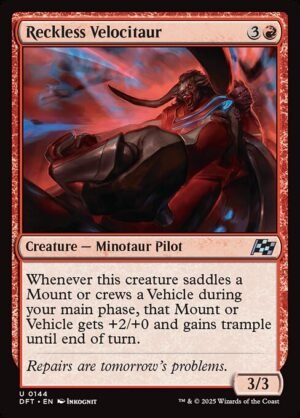 Reckless Velocitaur - Foil<br /><span class="collector-number">Collector No. 144</span>