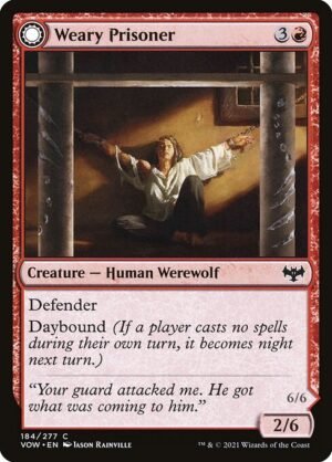 Weary Prisoner // Wrathful Jailbreaker - Foil<br /><span class="collector-number">Collector No. 184</span>