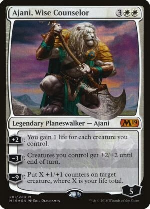 Ajani, Wise Counselor - Foil<br /><span class="collector-number">Collector No. 281</span>