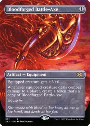 Bloodforged Battle-Axe - Foil<br /><span class="collector-number">Collector No. 392</span>