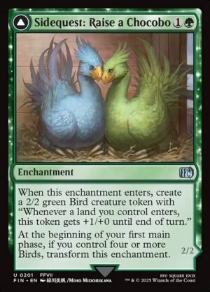 Sidequest: Raise a Chocobo // Black Chocobo<br /><span class="collector-number">Collector No. 201</span>