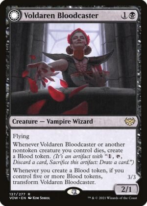Voldaren Bloodcaster // Bloodbat Summoner<br /><span class="collector-number">Collector No. 137</span>
